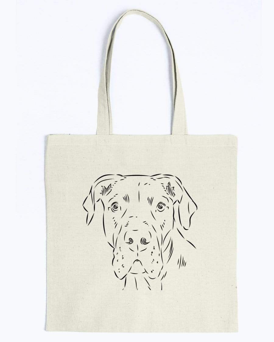 Great Dane Doodle Dogs Canvas Tote Bag Accessories Natural / M