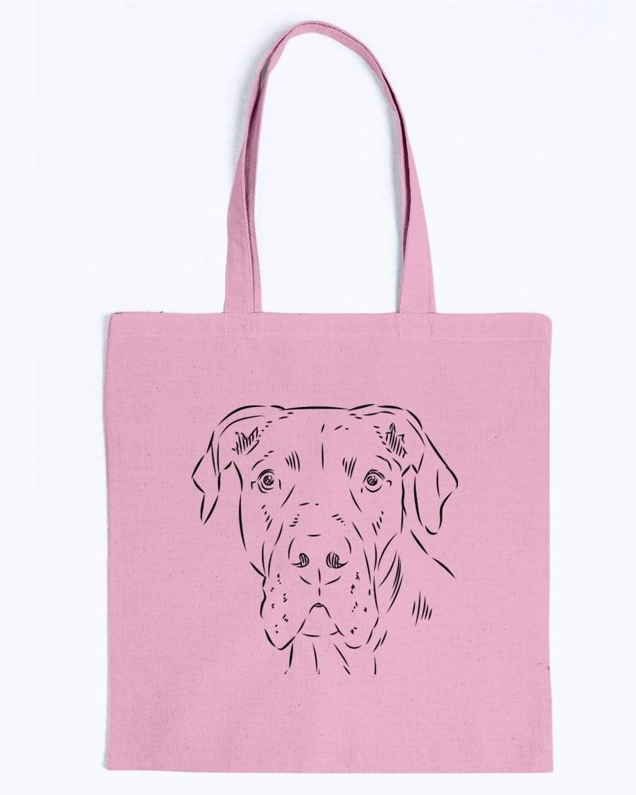 Great Dane Doodle Dogs Canvas Tote Bag Accessories Pink / M
