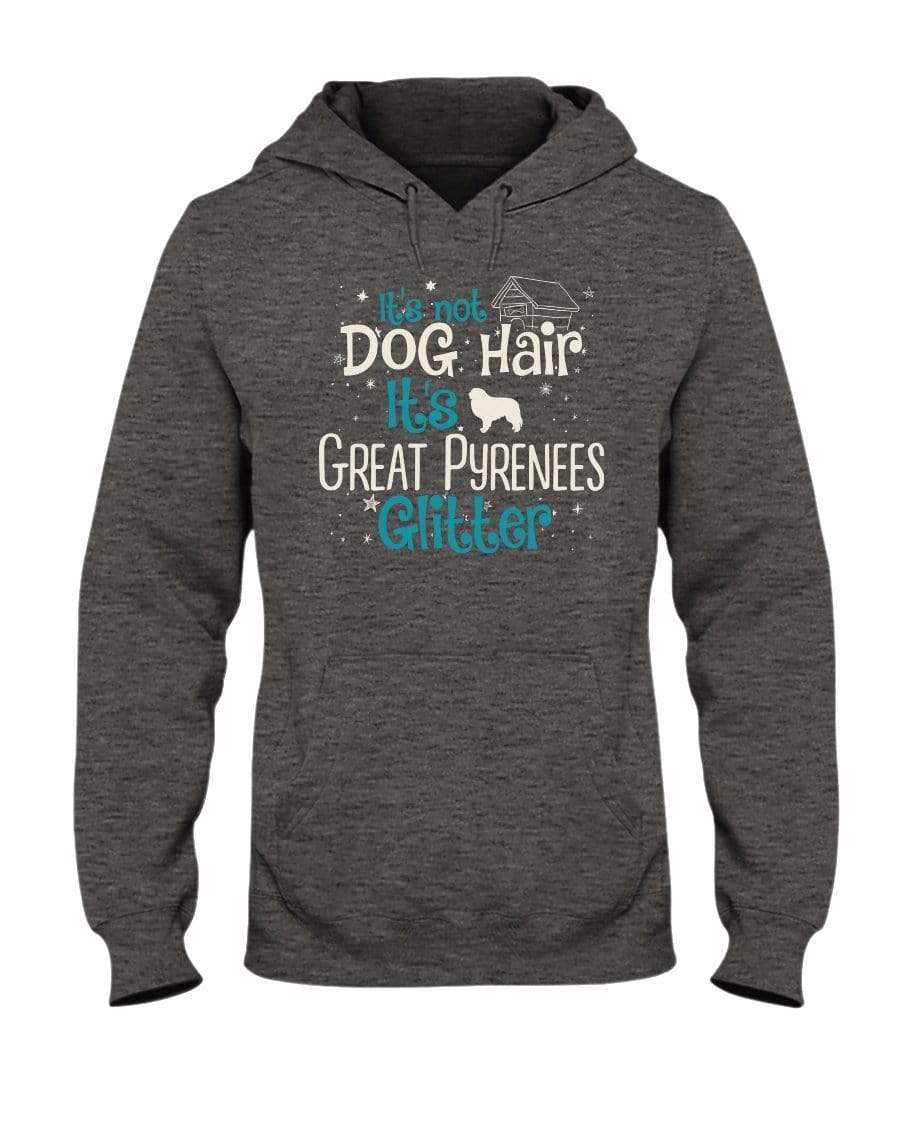 Great Pyrenees Dog Glitter Unisex Hoodie Sweatshirts Graphite Heather / S