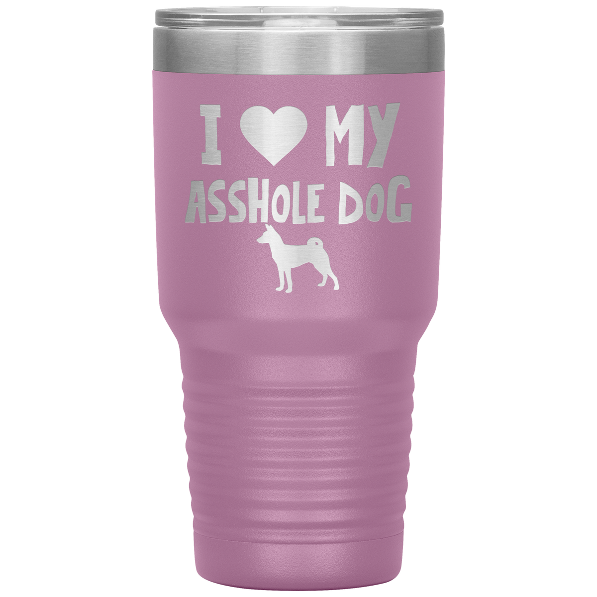I Love My Asshole Basenji Dog 30 Oz Vacuum Tumbler
