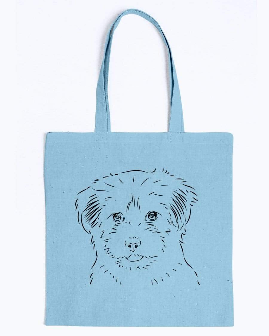 Havanese Doodle Dogs Canvas Tote Bag Accessories Light Blue / M