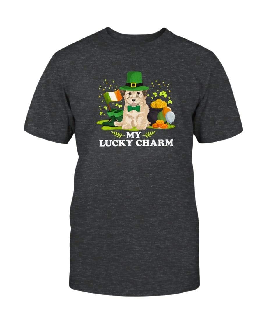 Havanese St. Patricks Day My Lucky Charm Unisex T-Shirt Shirts Dark Grey Heather / S