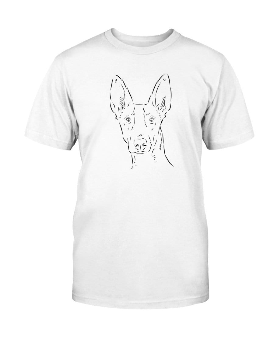 Ibizan Hound Doodle Doggies Super Soft Unisex T-Shirt Shirts Solid White Blender / S