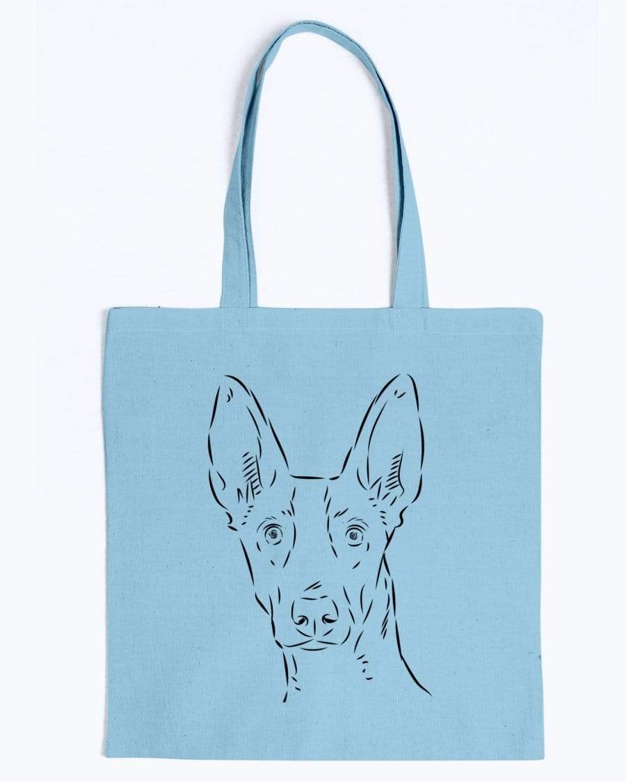 Ibizan Hound Doodle Dogs Canvas Tote Bag Accessories Light Blue / M