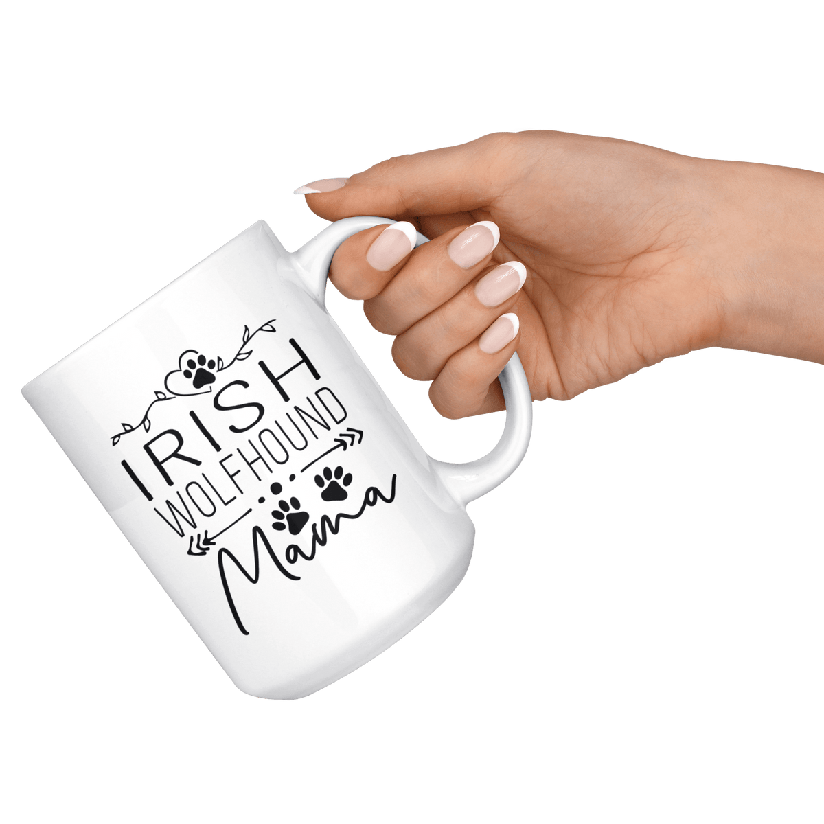 Irish Wolfhound Dog Mama Coffee / Tea Ceramic Mug - 11oz / 15oz Drinkware