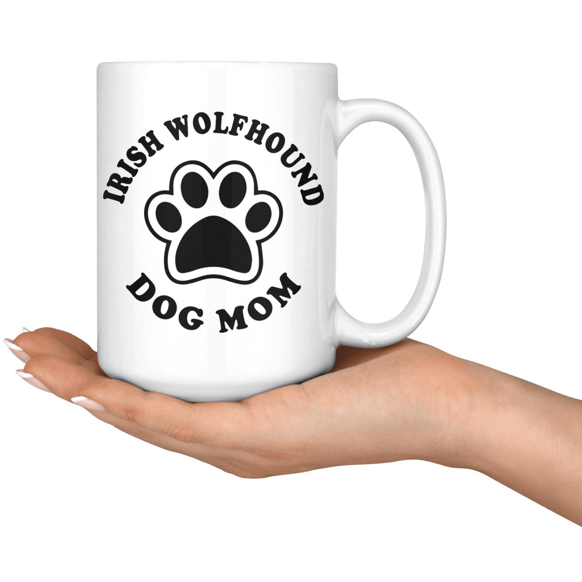 Irish Wolfhound Dog Mom Coffee / Tea Ceramic Mug - 11oz / 15oz Drinkware