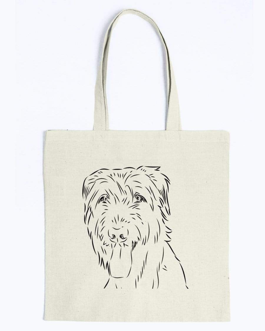 Irish Wolfhound Doodle Dogs Canvas Tote Bag Accessories Natural / M