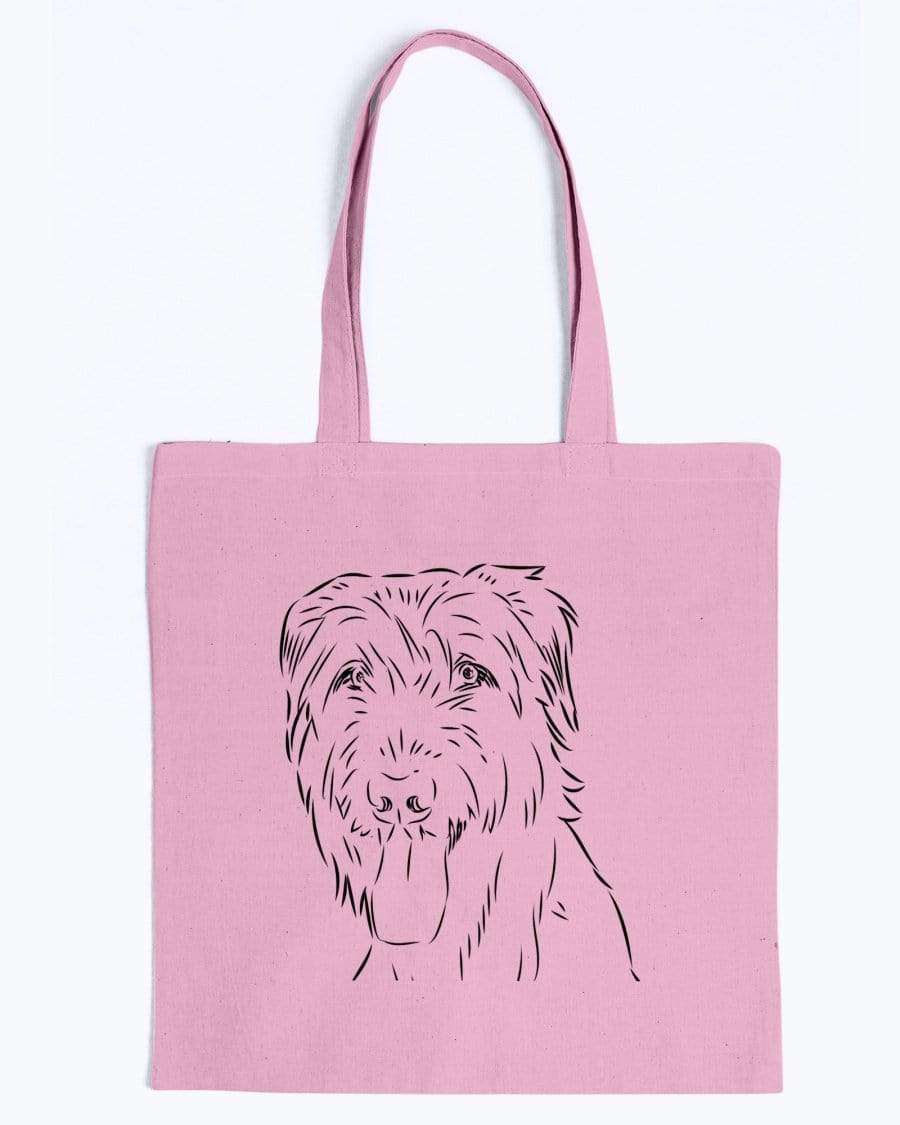 Irish Wolfhound Doodle Dogs Canvas Tote Bag Accessories Pink / M