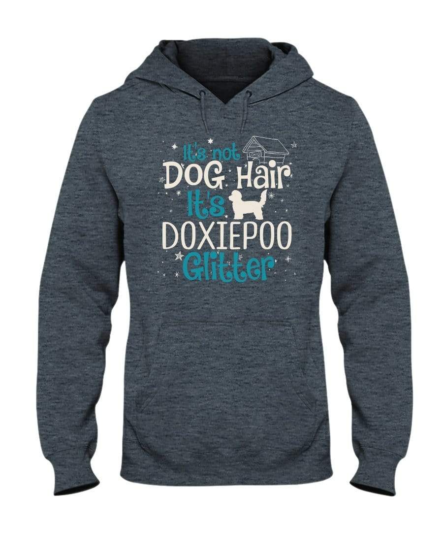 It&#39;s Not Dog Hair It&#39;s Doxiepoo Glitter Unisex Hoodie Sweatshirts Dark Heather / S