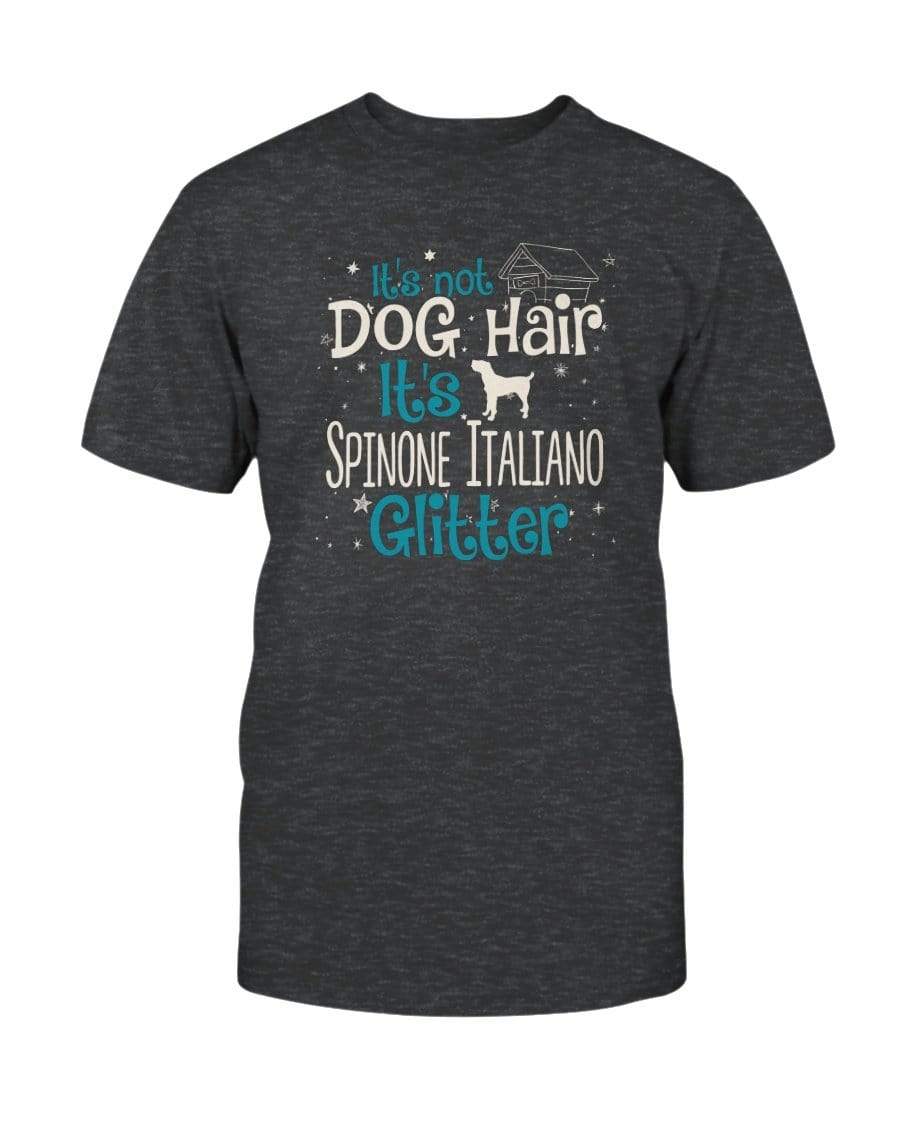 It&#39;s Not Dog Hair It&#39;s Spinone Italiano Glitter Unisex T-Shirt Shirts Dark Grey Heather / S