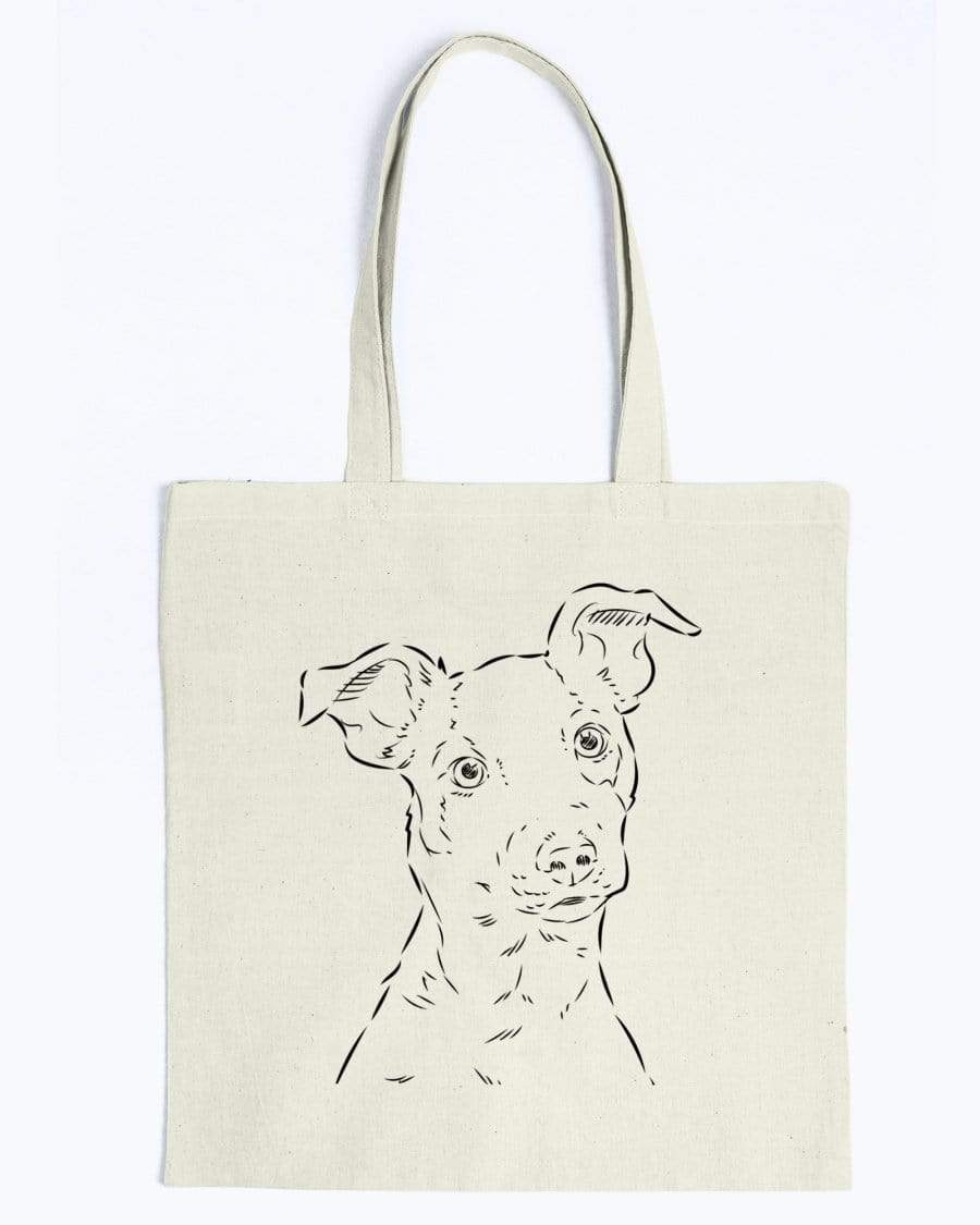 Jack Russell Doodle Dogs Canvas Tote Bag Accessories Natural / M