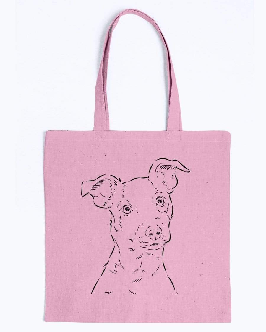 Jack Russell Doodle Dogs Canvas Tote Bag Accessories Pink / M