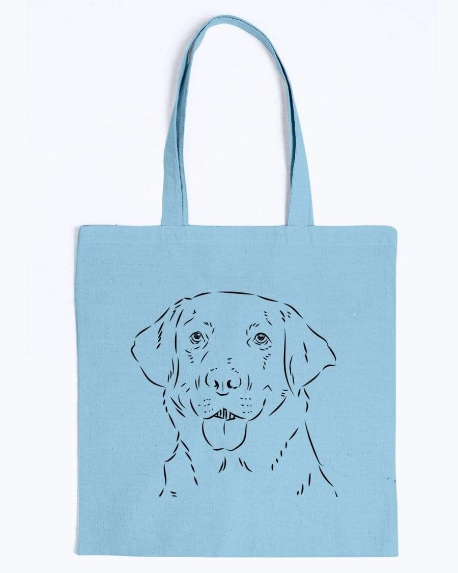 Labrador Retriever Doodle Dogs Canvas Tote Bag Accessories Light Blue / M