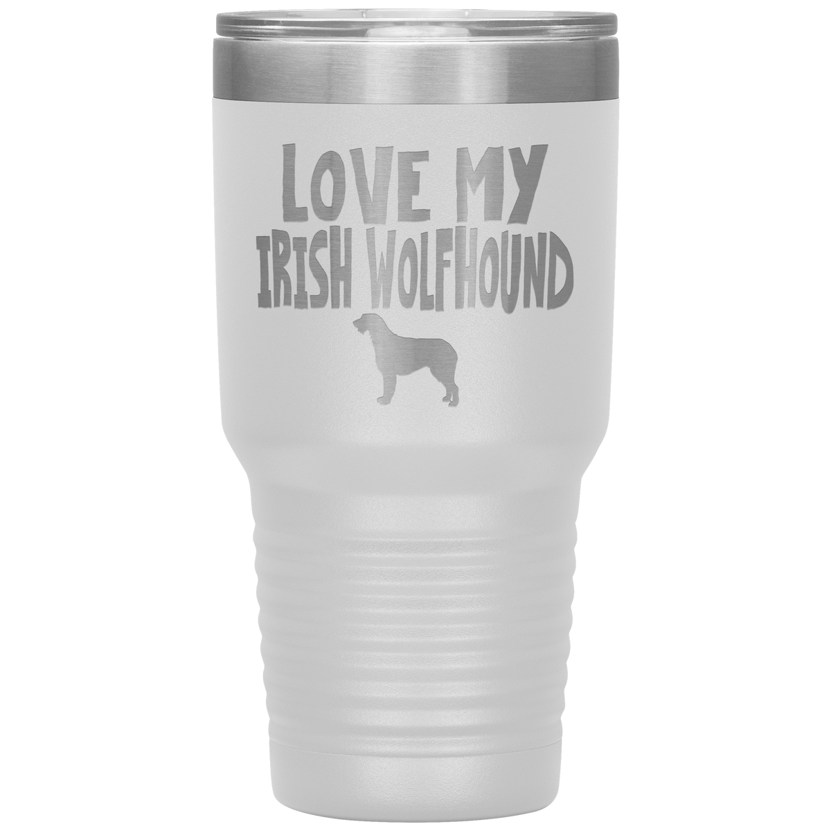 Love My Irish Wolfhound 30 Oz Vacuum Tumbler