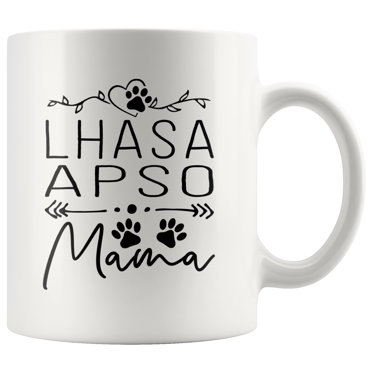 Lhasa Apso Dog Mama Coffee / Tea Ceramic Mug - 11oz / 15oz Drinkware 11oz Mug