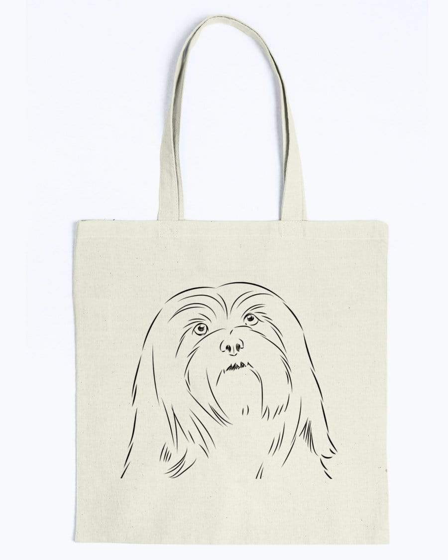 Lhasa Apso Doodle Dogs Canvas Tote Bag Accessories Natural / M