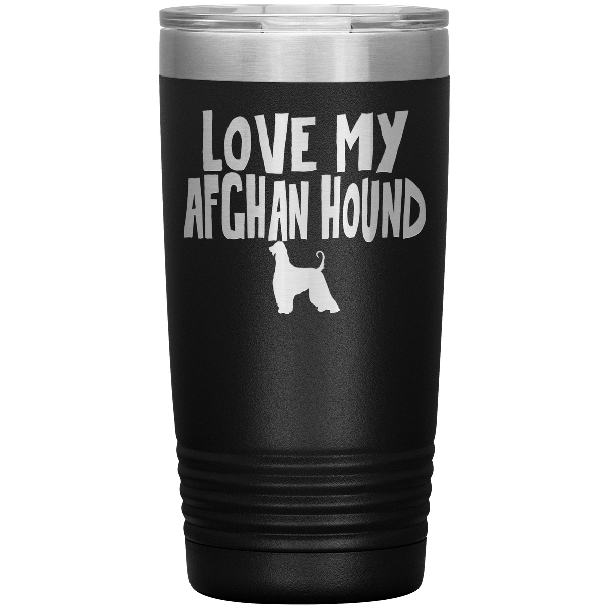 Love My Afghan Hound 20 Oz Vacuum Tumbler Tumblers Black