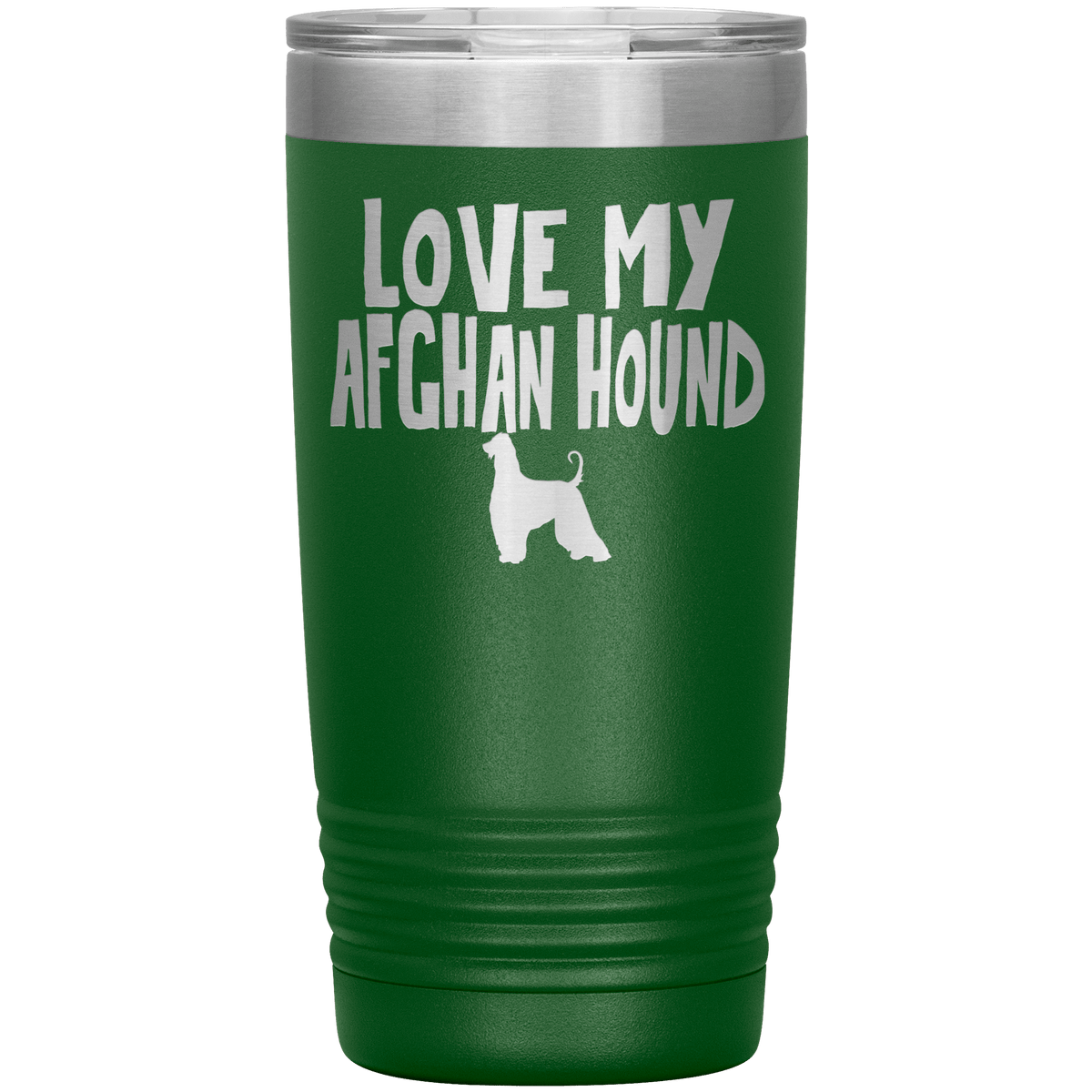 Love My Afghan Hound 20 Oz Vacuum Tumbler Tumblers Green