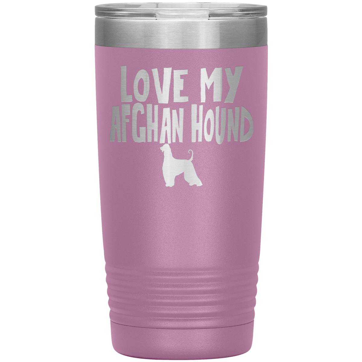 Love My Afghan Hound 20 Oz Vacuum Tumbler Tumblers Light Purple