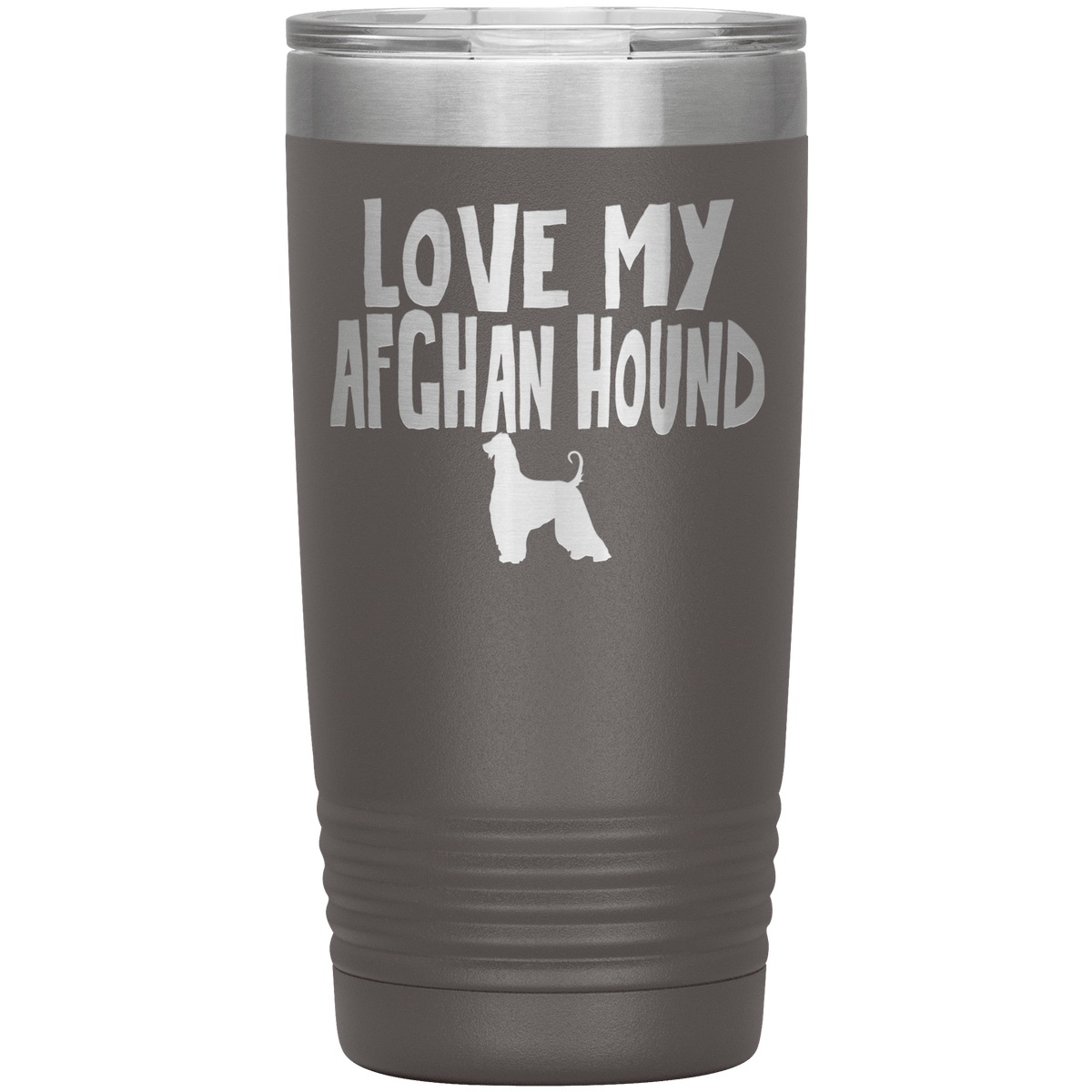 Love My Afghan Hound 20 Oz Vacuum Tumbler Tumblers Pewter