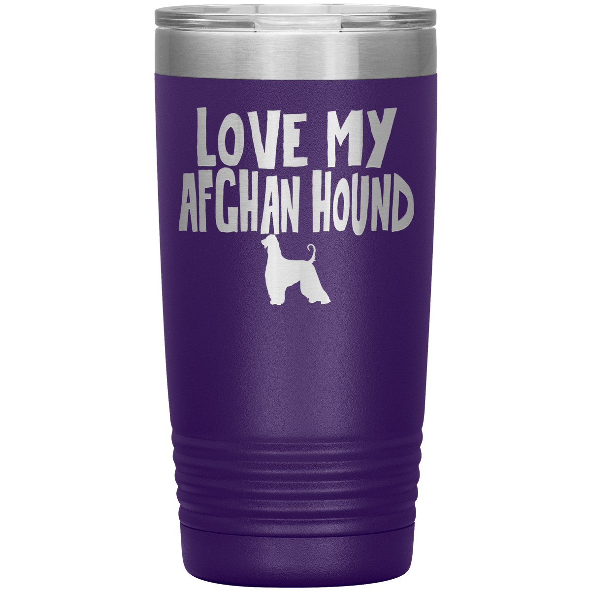 Love My Afghan Hound 20 Oz Vacuum Tumbler Tumblers Purple