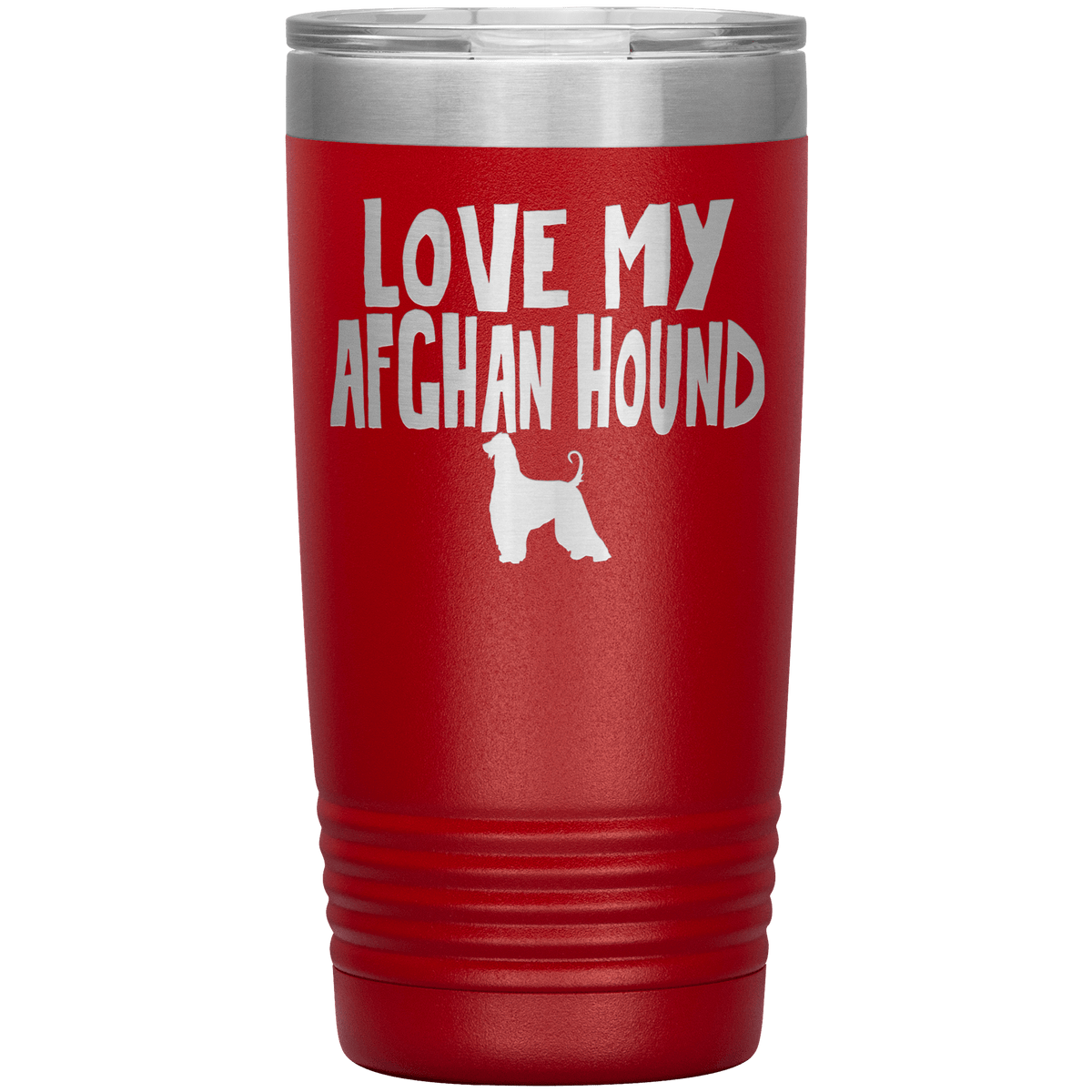 Love My Afghan Hound 20 Oz Vacuum Tumbler Tumblers Red