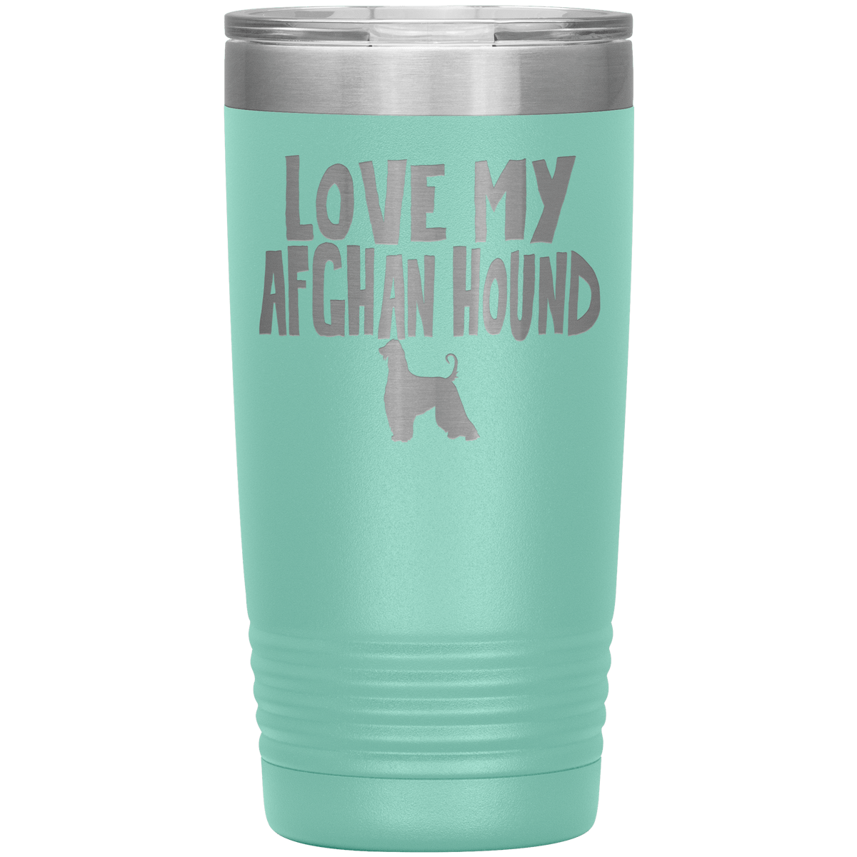 Love My Afghan Hound 20 Oz Vacuum Tumbler Tumblers Teal