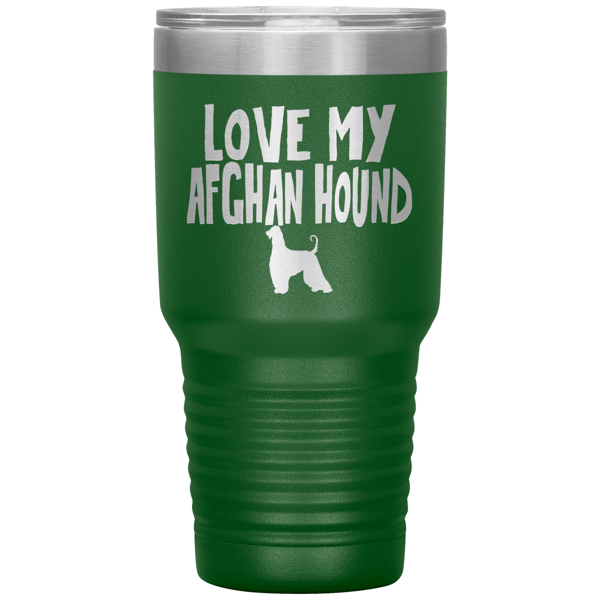 Love My Afghan Hound 30 Oz Vacuum Tumbler Tumblers Green