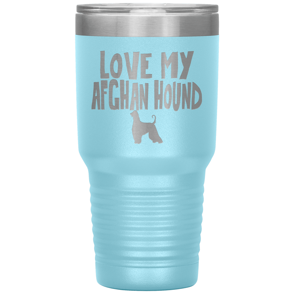 Love My Afghan Hound 30 Oz Vacuum Tumbler Tumblers Light Blue