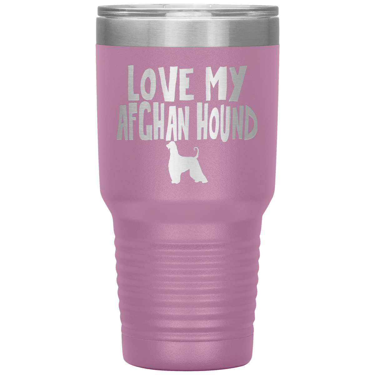 Love My Afghan Hound 30 Oz Vacuum Tumbler Tumblers Light Purple