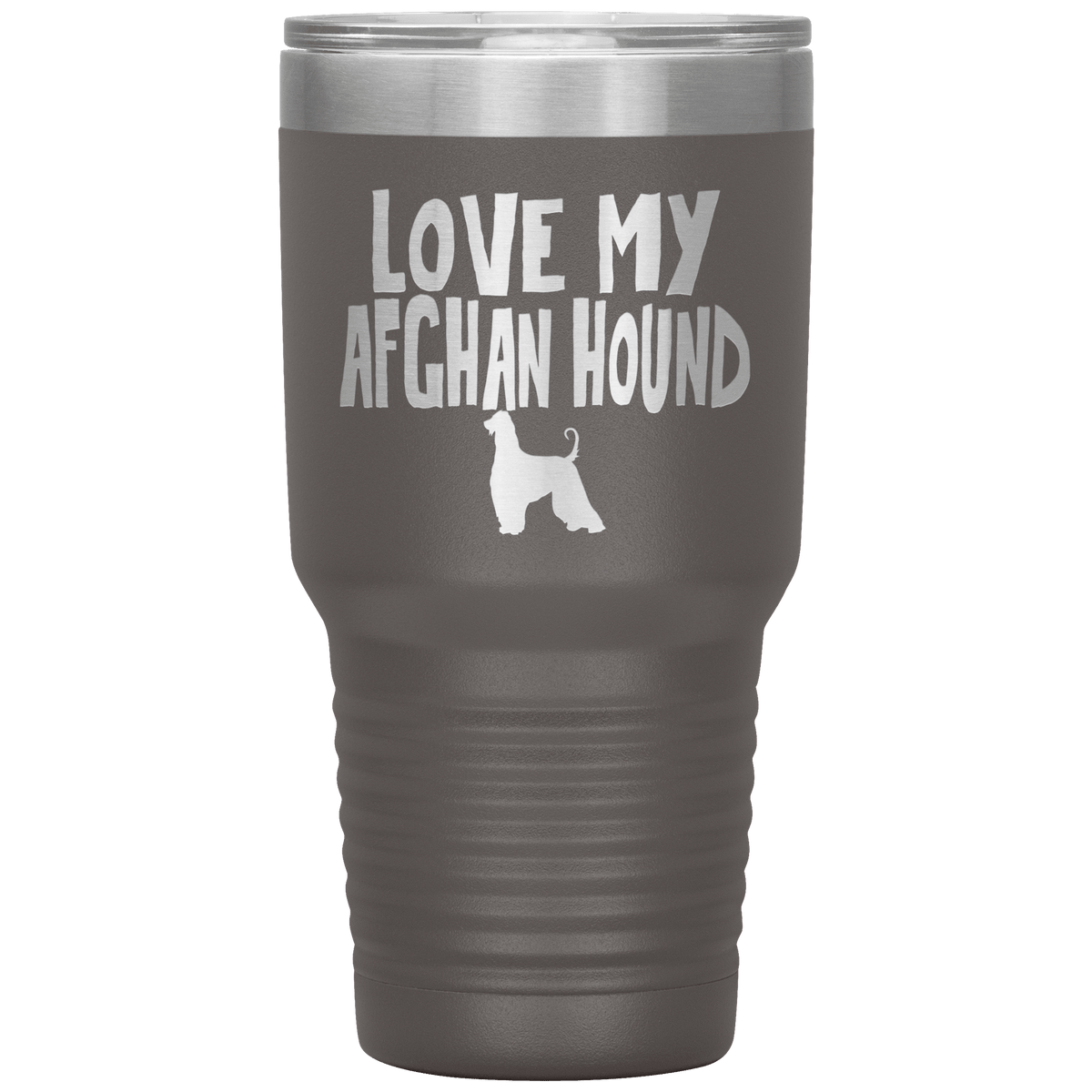 Love My Afghan Hound 30 Oz Vacuum Tumbler Tumblers Pewter