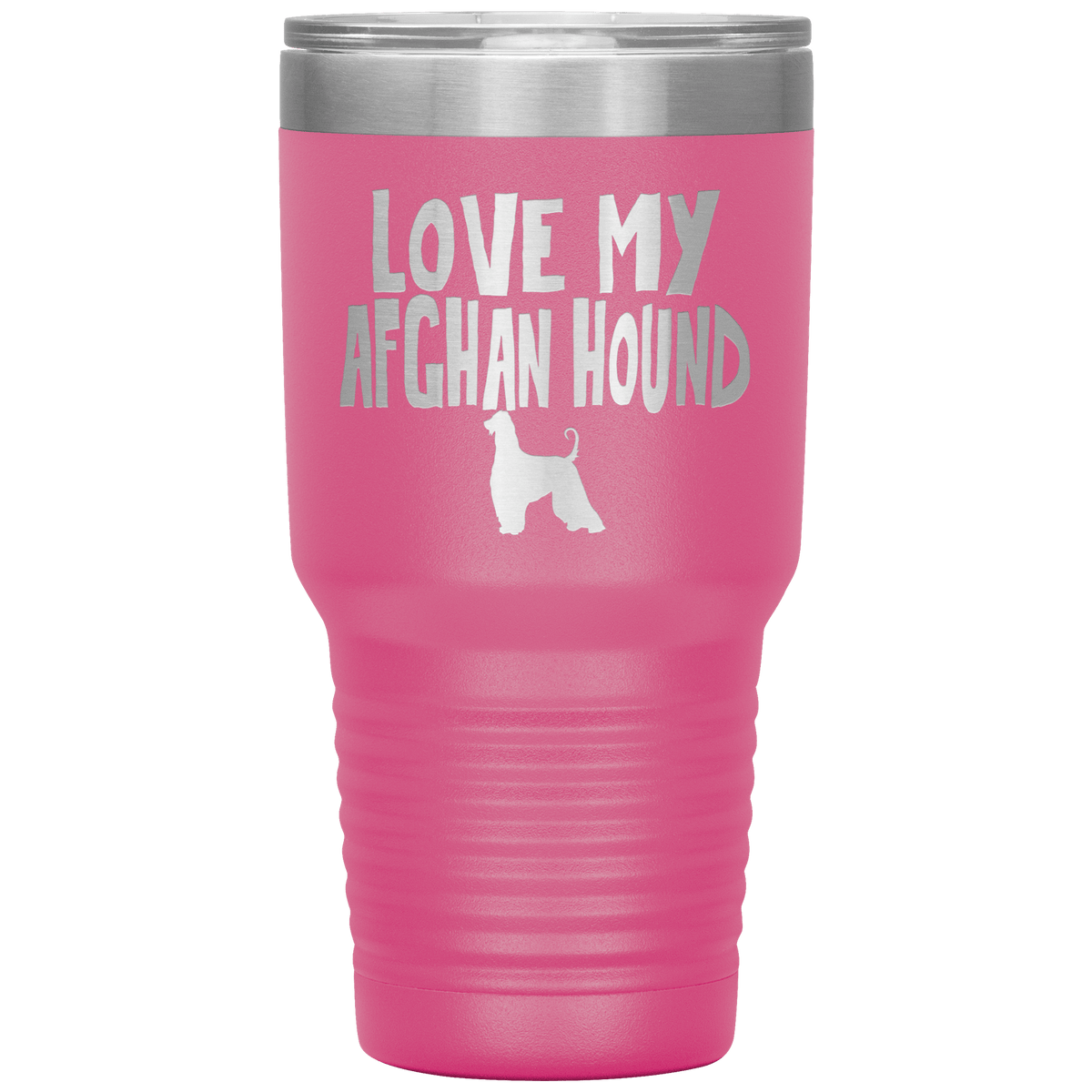 Love My Afghan Hound 30 Oz Vacuum Tumbler Tumblers Pink