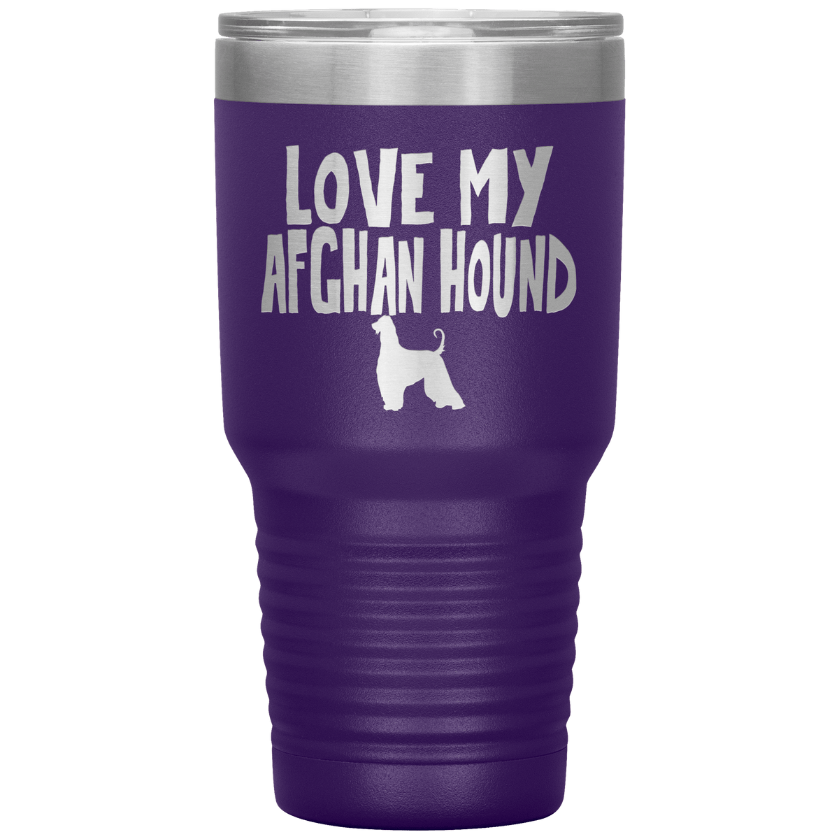 Love My Afghan Hound 30 Oz Vacuum Tumbler Tumblers Purple
