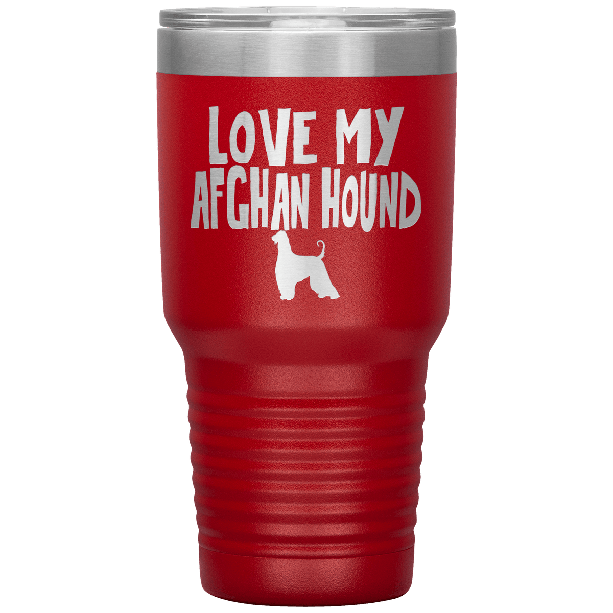 Love My Afghan Hound 30 Oz Vacuum Tumbler Tumblers Red