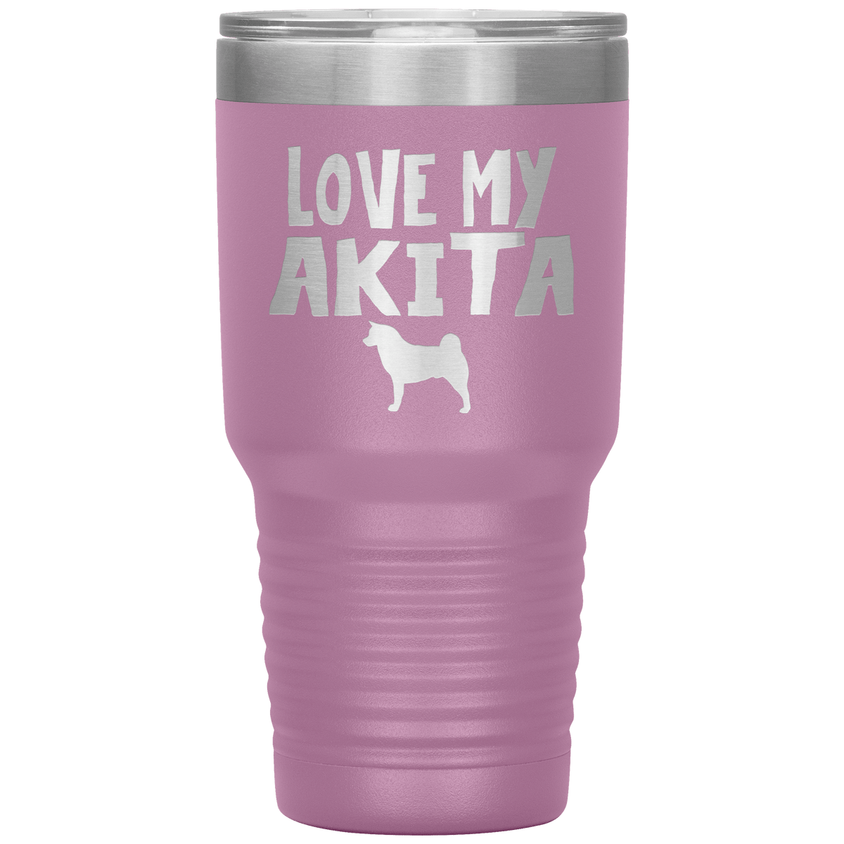 Love My Akita 30 Oz Vacuum Tumbler Tumblers Light Purple