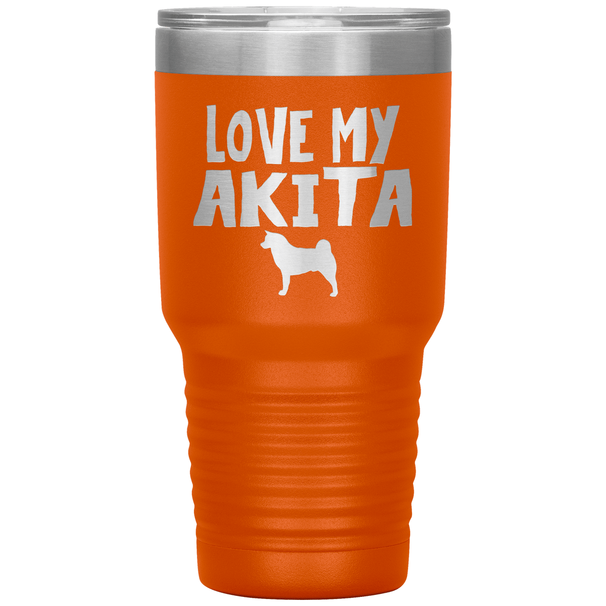 Love My Akita 30 Oz Vacuum Tumbler Tumblers Orange