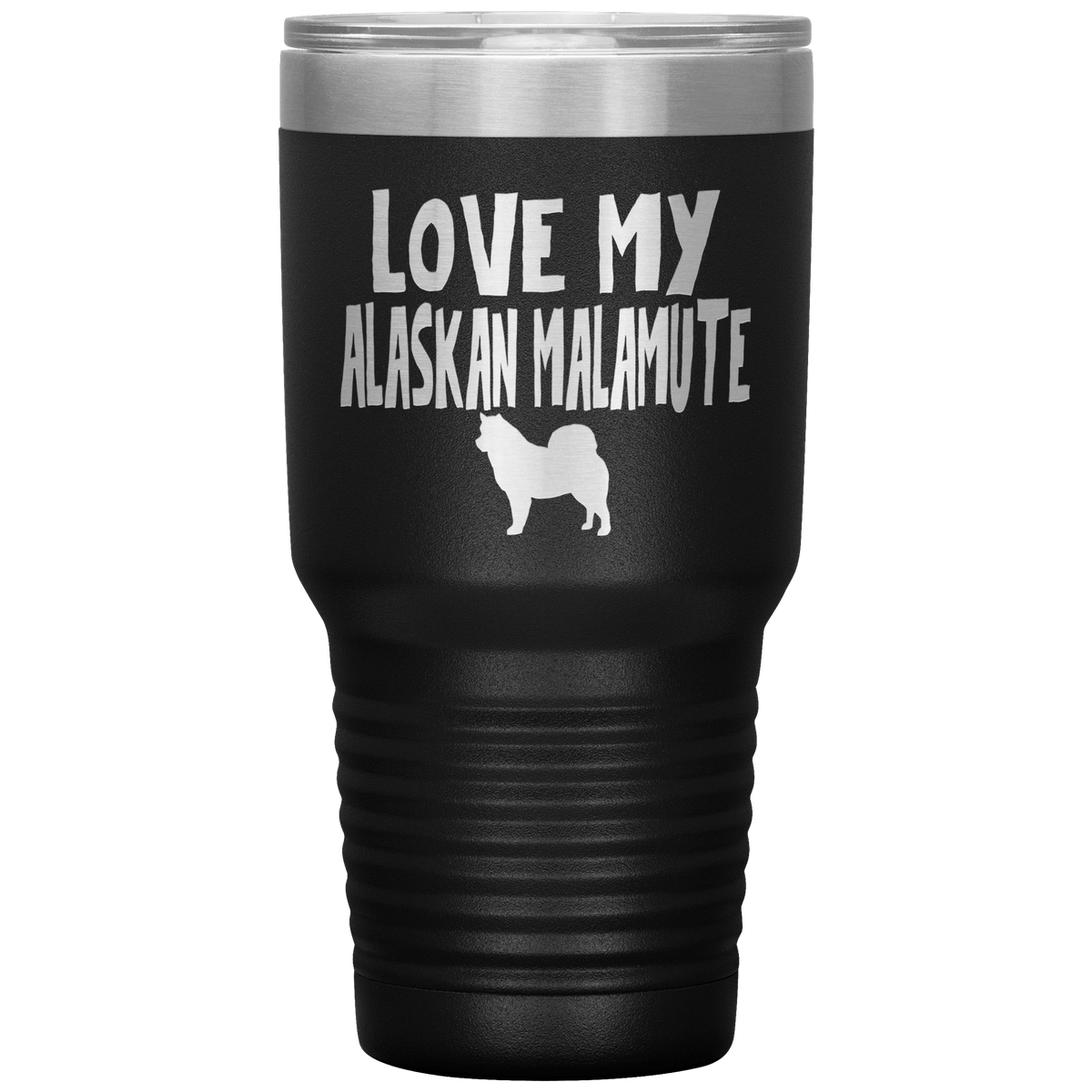 Love My Alaskan Malamute 30 Oz Vacuum Tumbler Tumblers Black