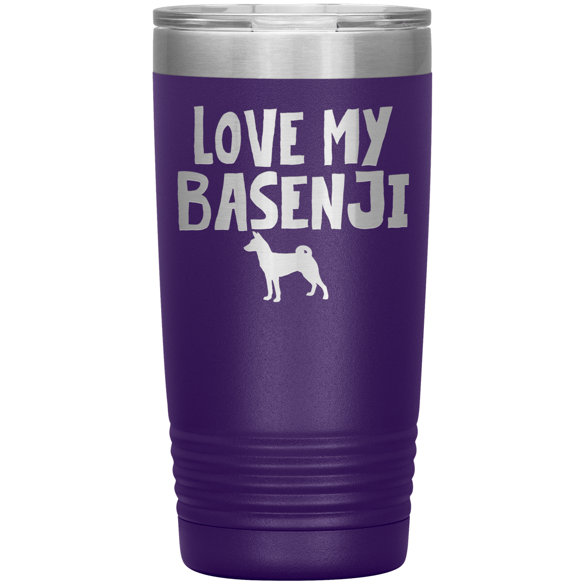 Love My Basenji 20 Oz Vacuum Tumbler Tumblers Purple