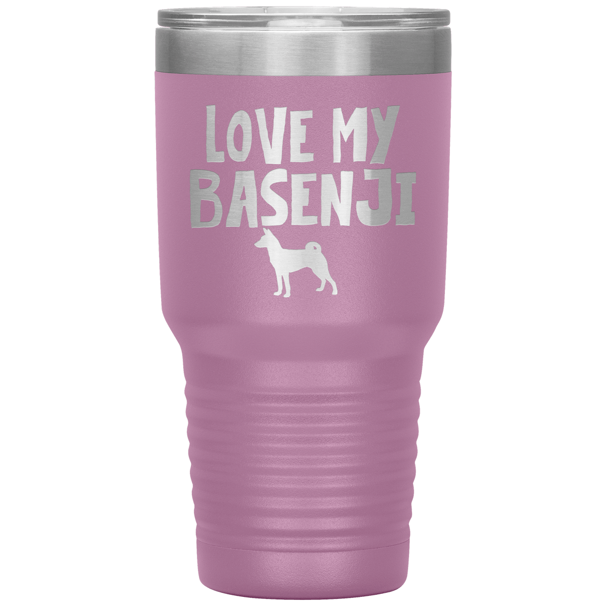 Love My Basenji 30 Oz Vacuum Tumbler Tumblers Light Purple