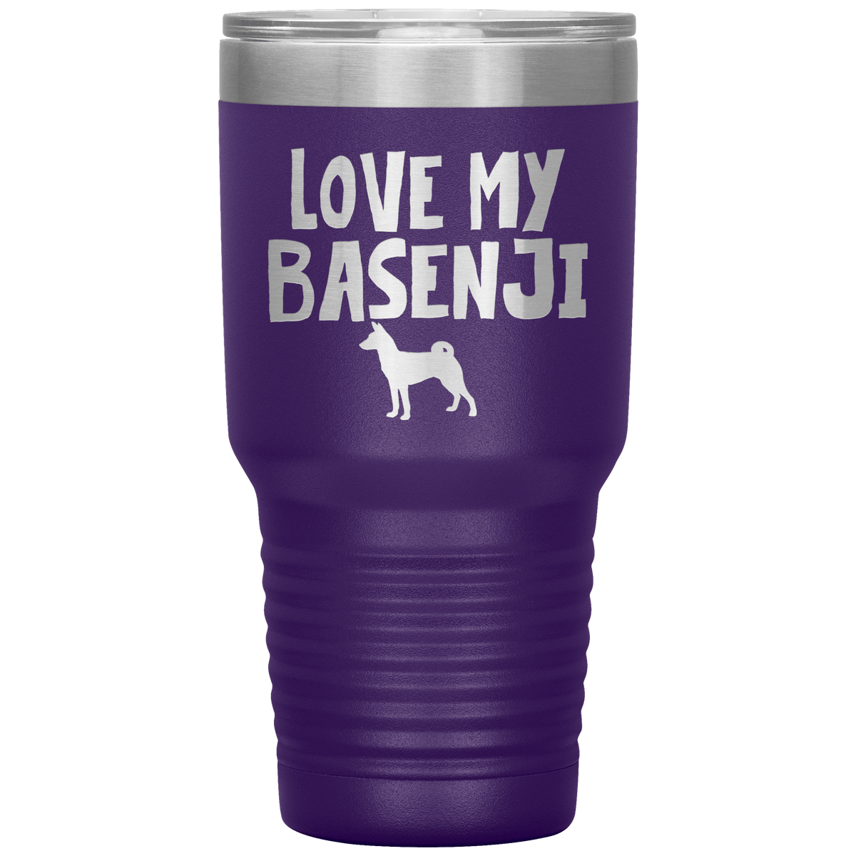 Love My Basenji 30 Oz Vacuum Tumbler Tumblers Purple