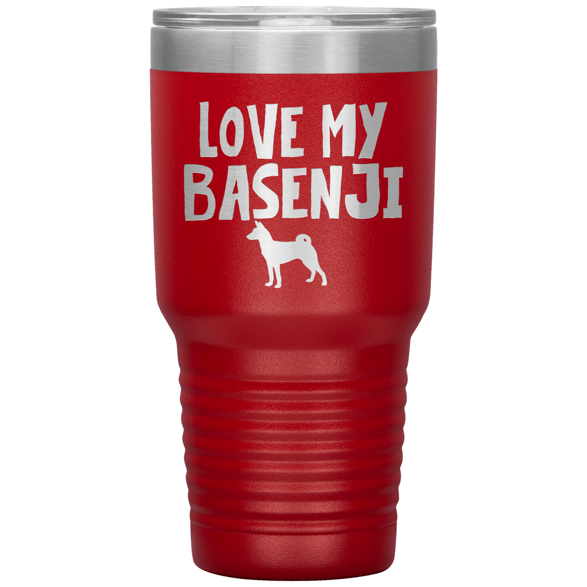 Love My Basenji 30 Oz Vacuum Tumbler Tumblers Red