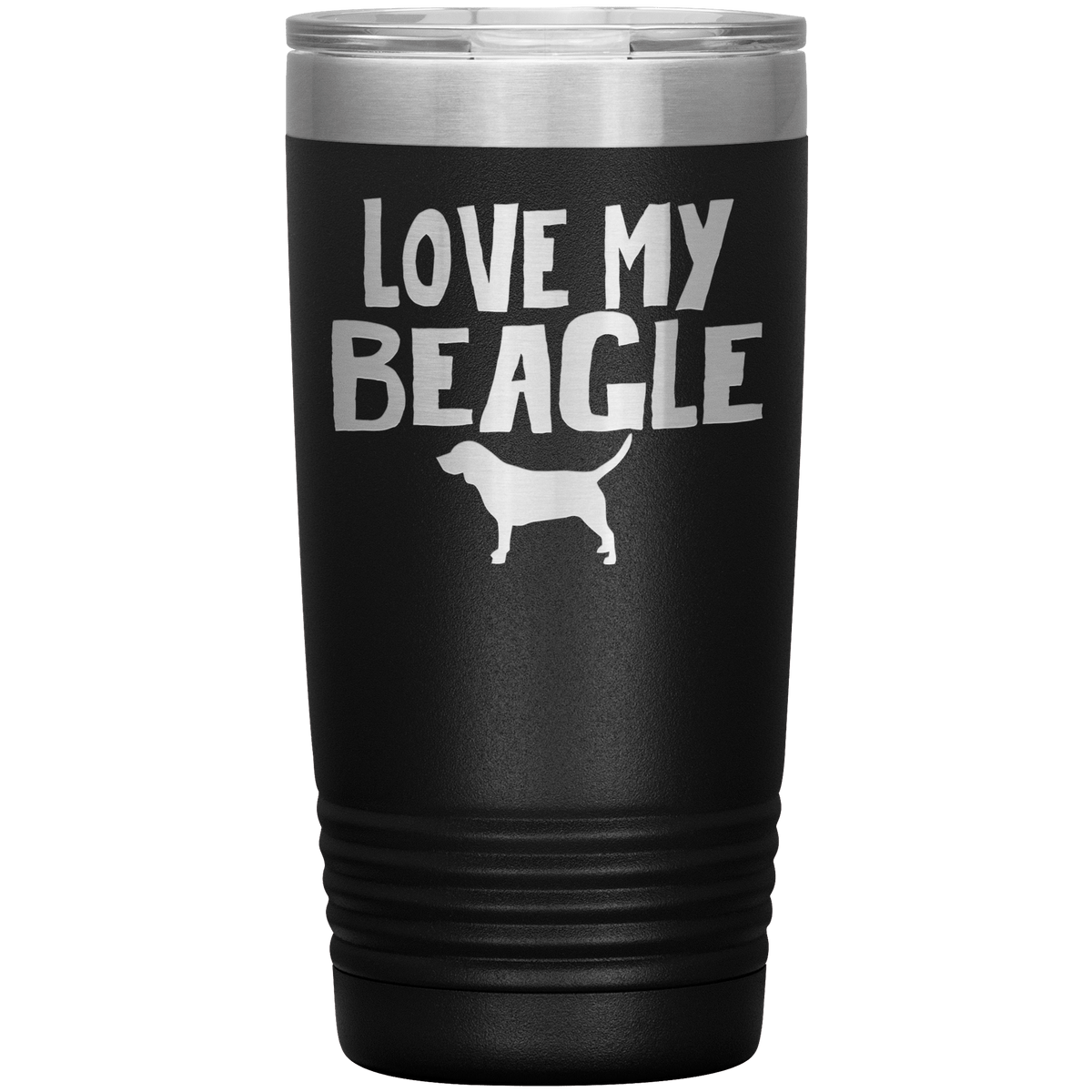Love My Beagle 20 Oz Vacuum Tumbler Tumblers Black