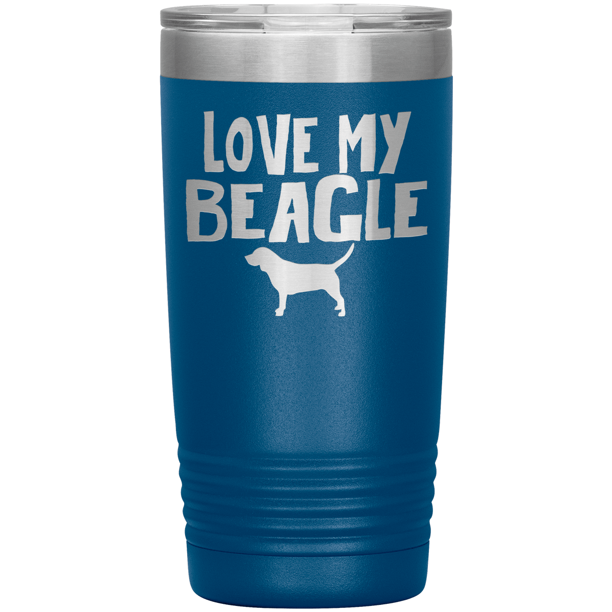 Love My Beagle 20 Oz Vacuum Tumbler Tumblers Blue