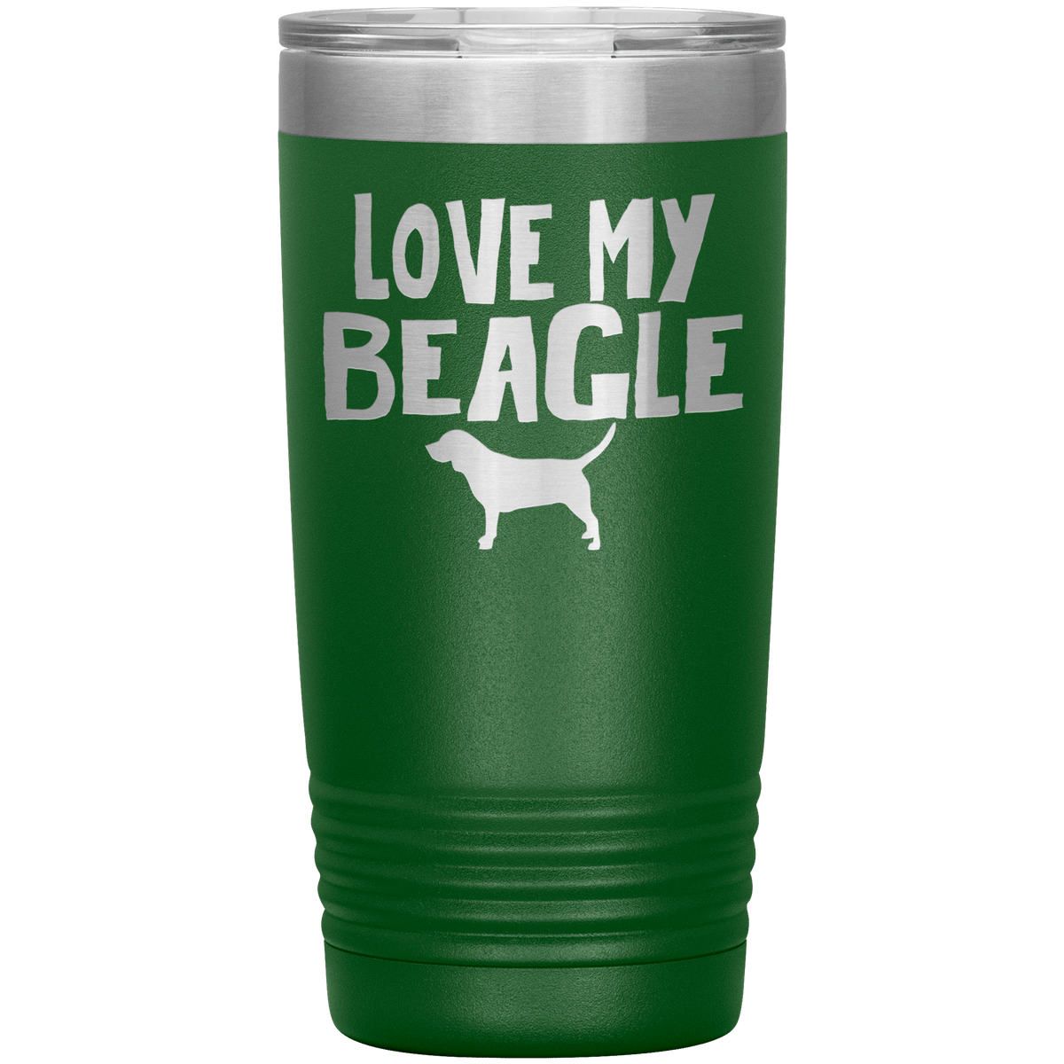 Love My Beagle 20 Oz Vacuum Tumbler Tumblers Green