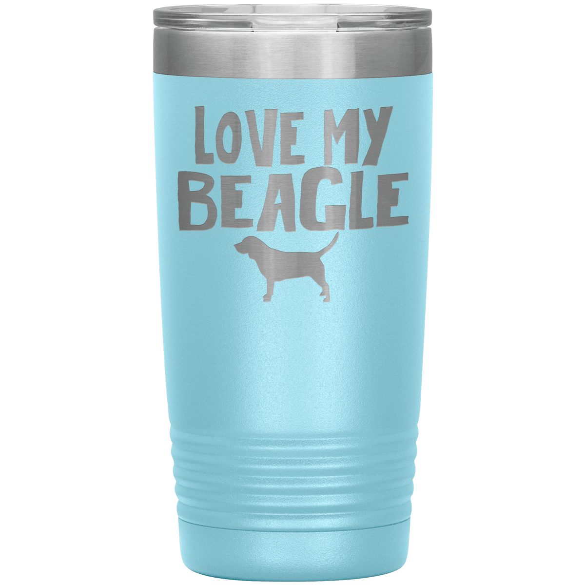 Love My Beagle 20 Oz Vacuum Tumbler Tumblers Light Blue
