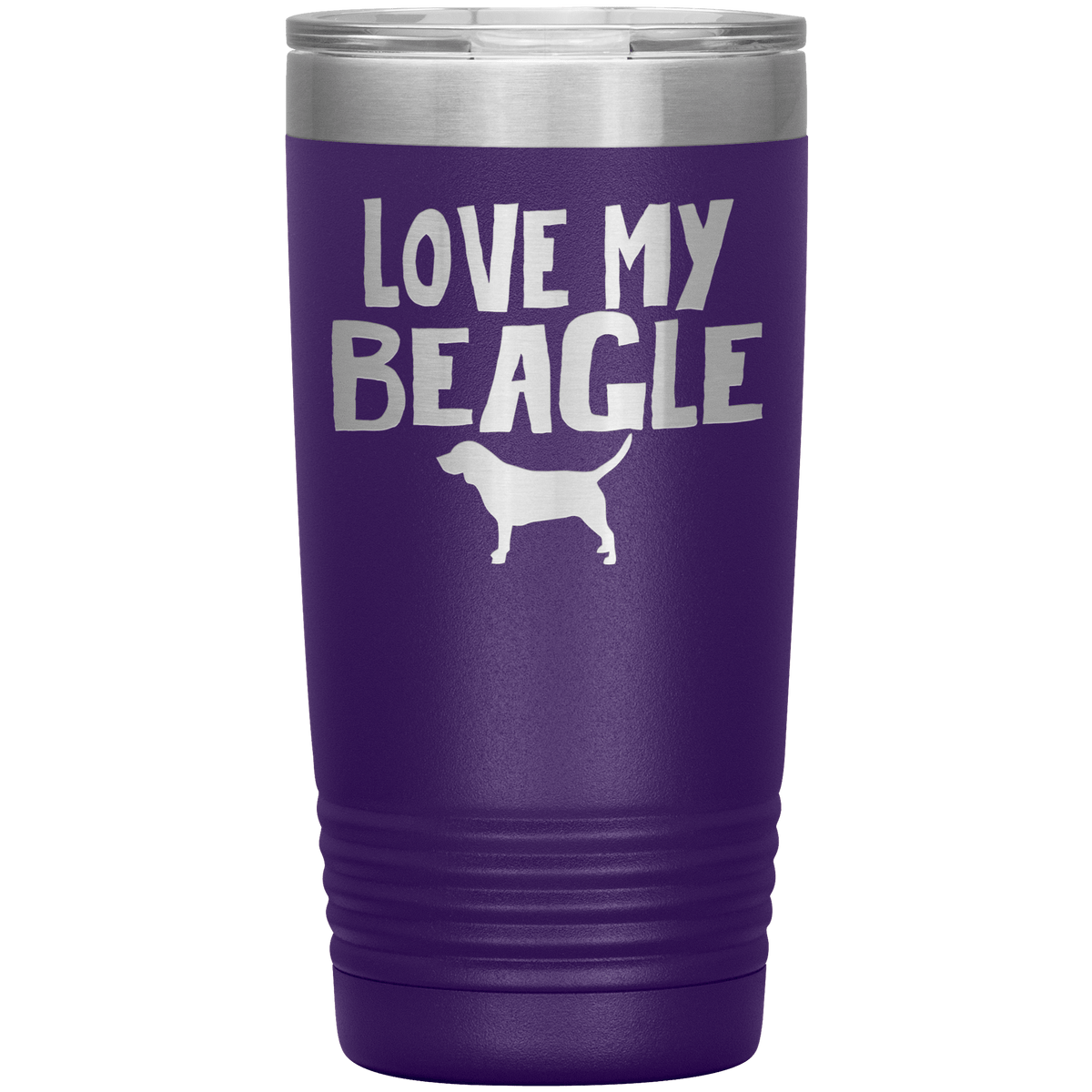 Love My Beagle 20 Oz Vacuum Tumbler Tumblers Purple