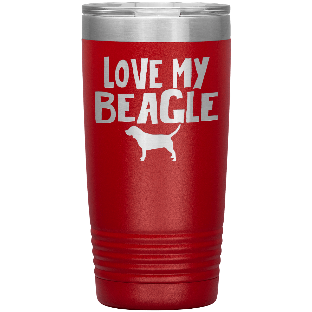 Love My Beagle 20 Oz Vacuum Tumbler Tumblers Red