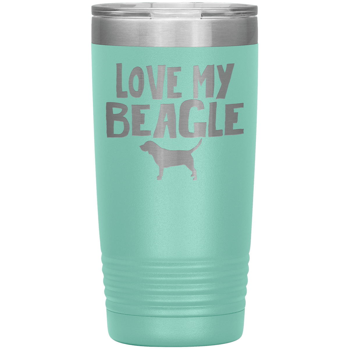 Love My Beagle 20 Oz Vacuum Tumbler Tumblers Teal