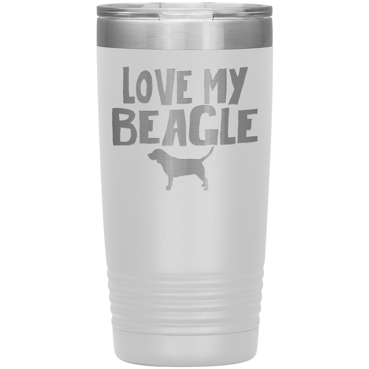 Love My Beagle 20 Oz Vacuum Tumbler Tumblers White