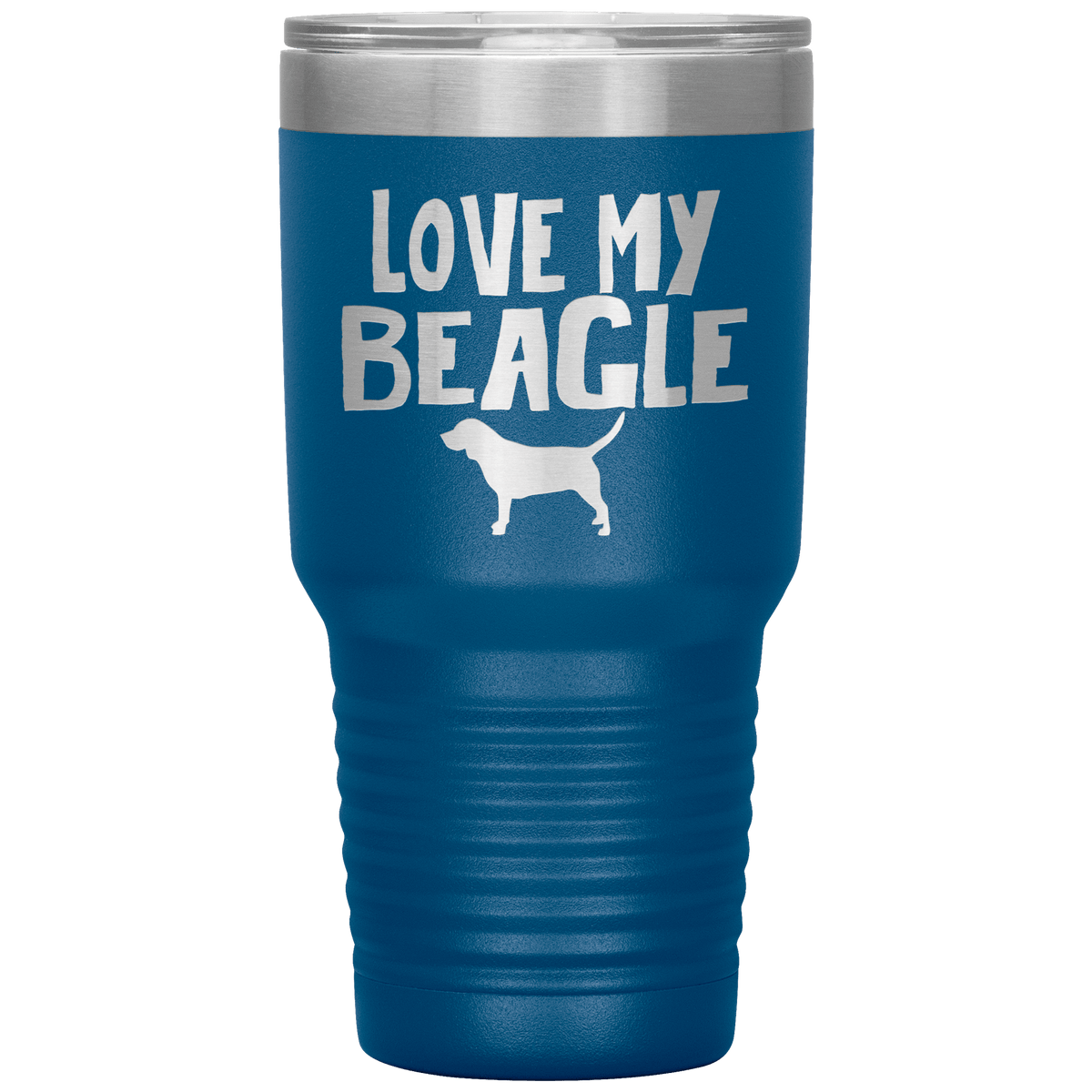 Love My Beagle 30 Oz Vacuum Tumbler Tumblers Blue